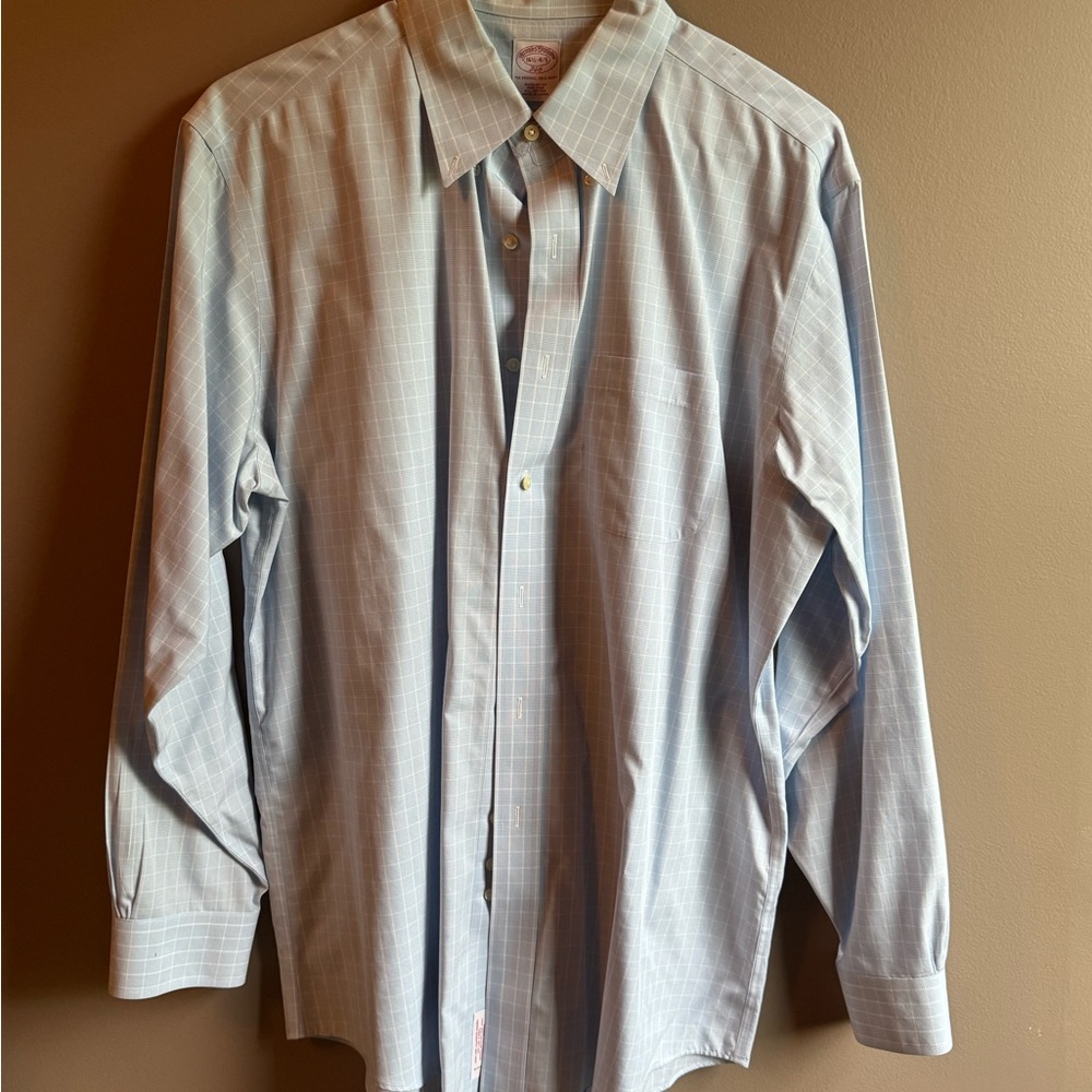 Men's Light Blue Checkered Shirt
